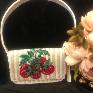 NWT Beaded Tomato Bag